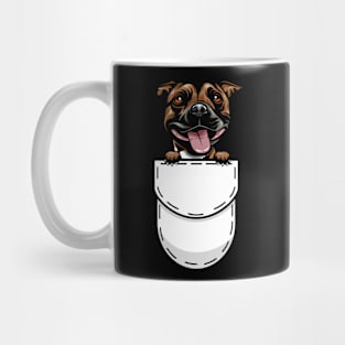 Funny Staffordshire Bull Terrier Pocket Dog Mug